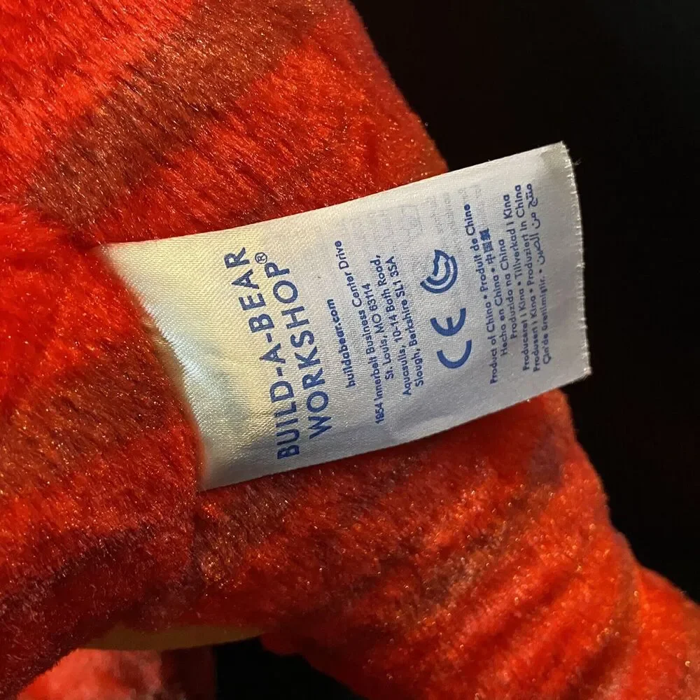 Build A Bear Red Dinosaur Velociraptor Raptor TREX Plush BABW 19
